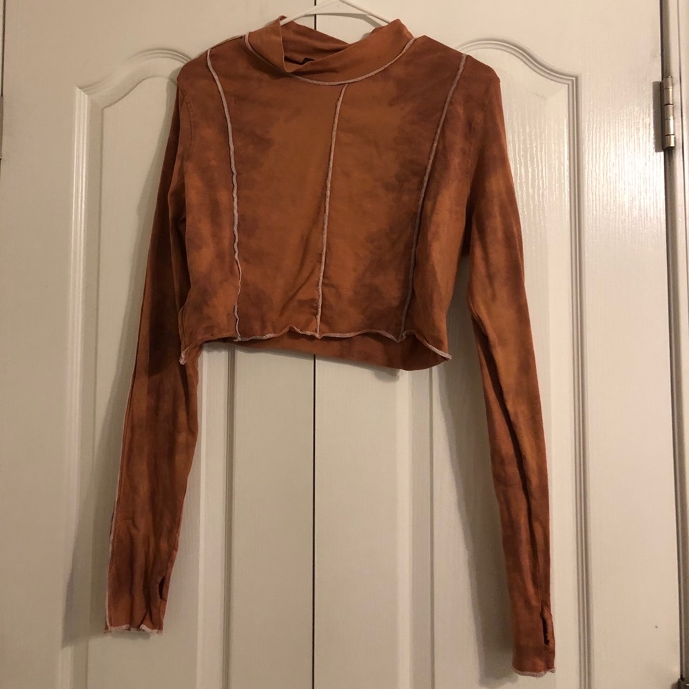 High neck long sleeve top